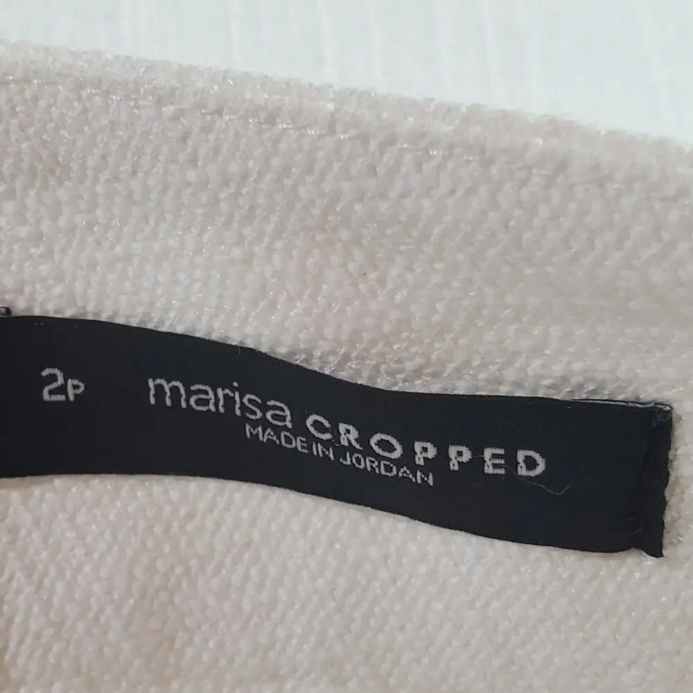 Ann Taylor LOFT Womens Size 2P Marisa Cropped Pants Off White Cream Stretch